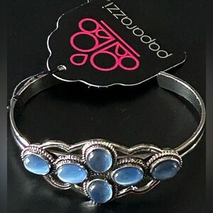 Paparazzi Silver Bracelet with Blue Accents